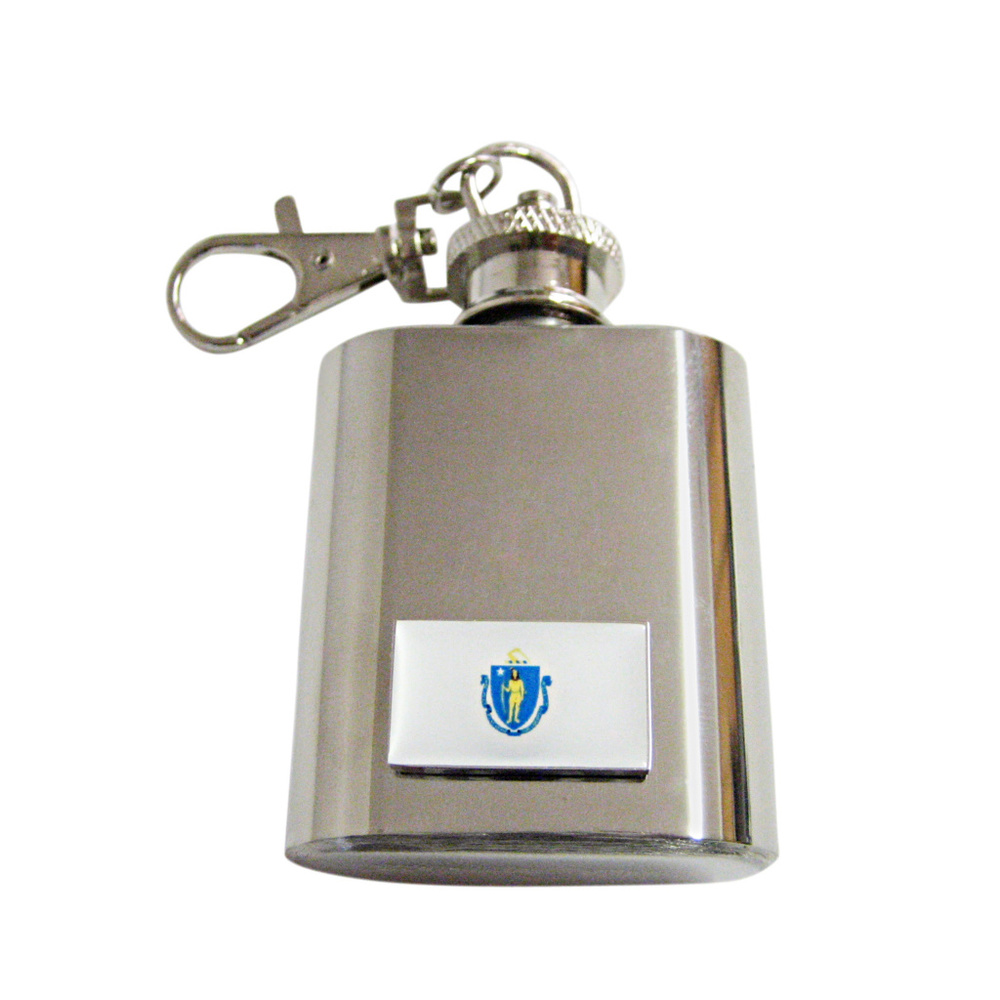 Massachusetts State Flag Keychain Flask - image 1